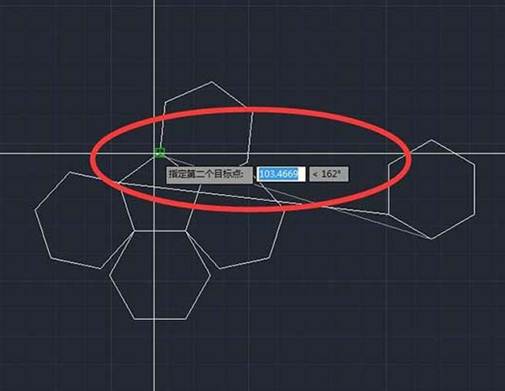CAD怎么對齊多個六邊形