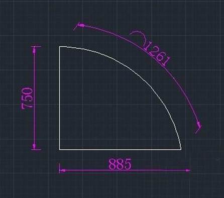 CAD已知弧長(zhǎng)和直角邊長(zhǎng)怎么畫弧