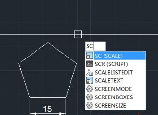CAD如何按照比例縮放五邊形？